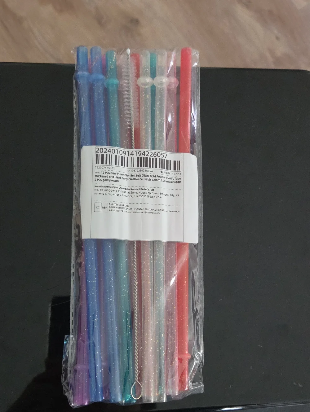 Reusable Glitter Drinking Straws - Multi-Color Set